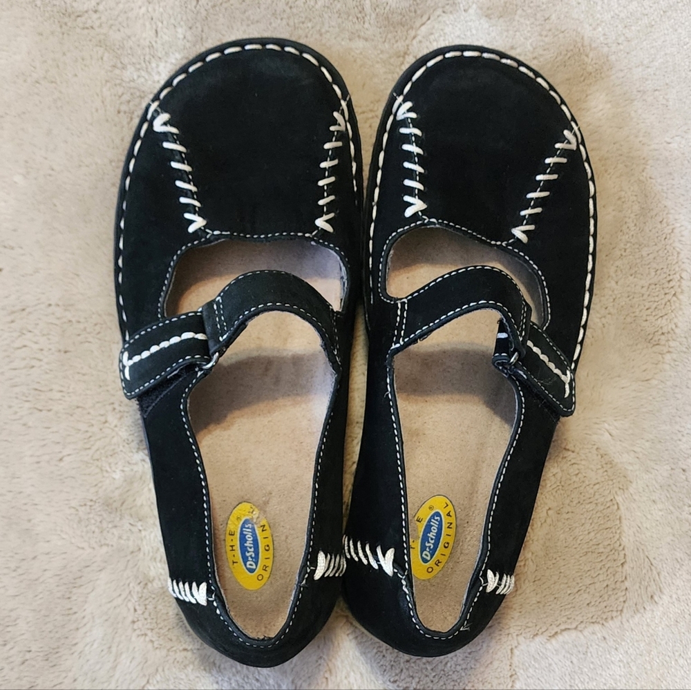 Dr. Scholl's Women's Black Suede Mary Jane Shoes